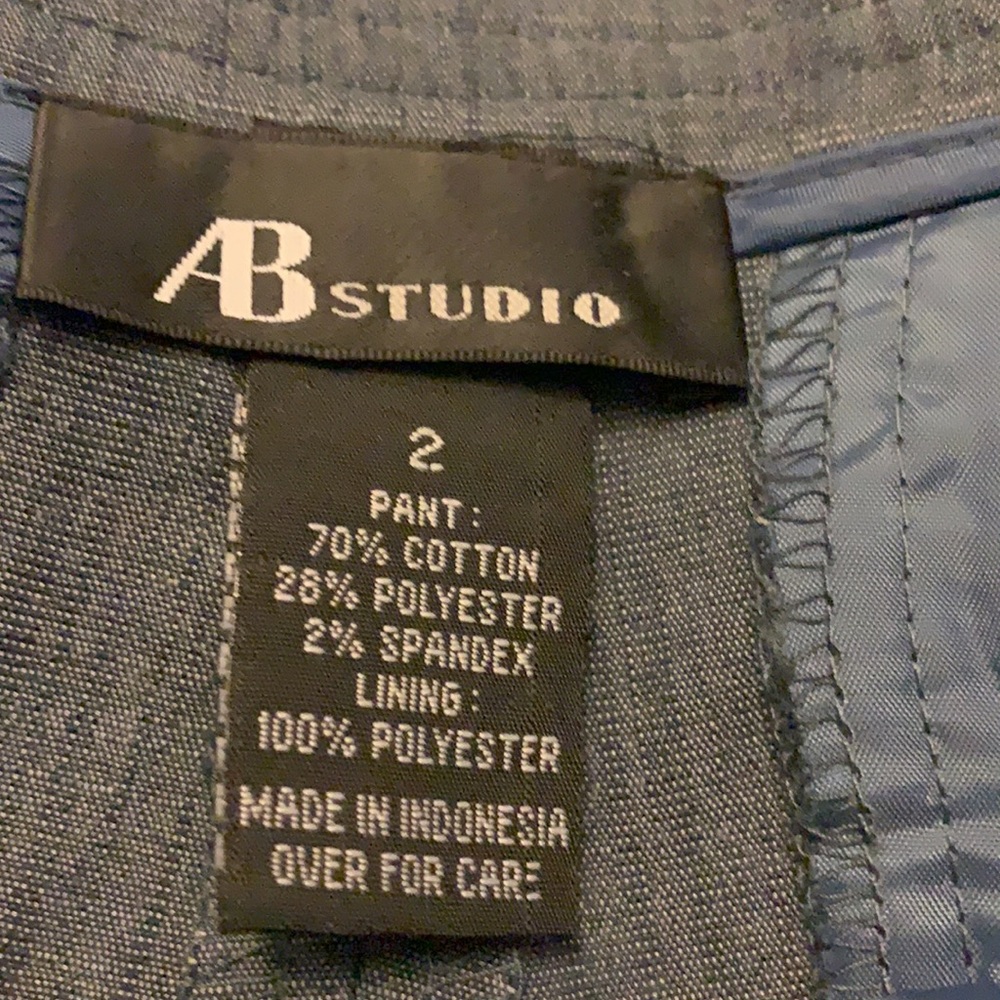 AB Studio Gray Women Capri Size 2 - Picture 6 of 6